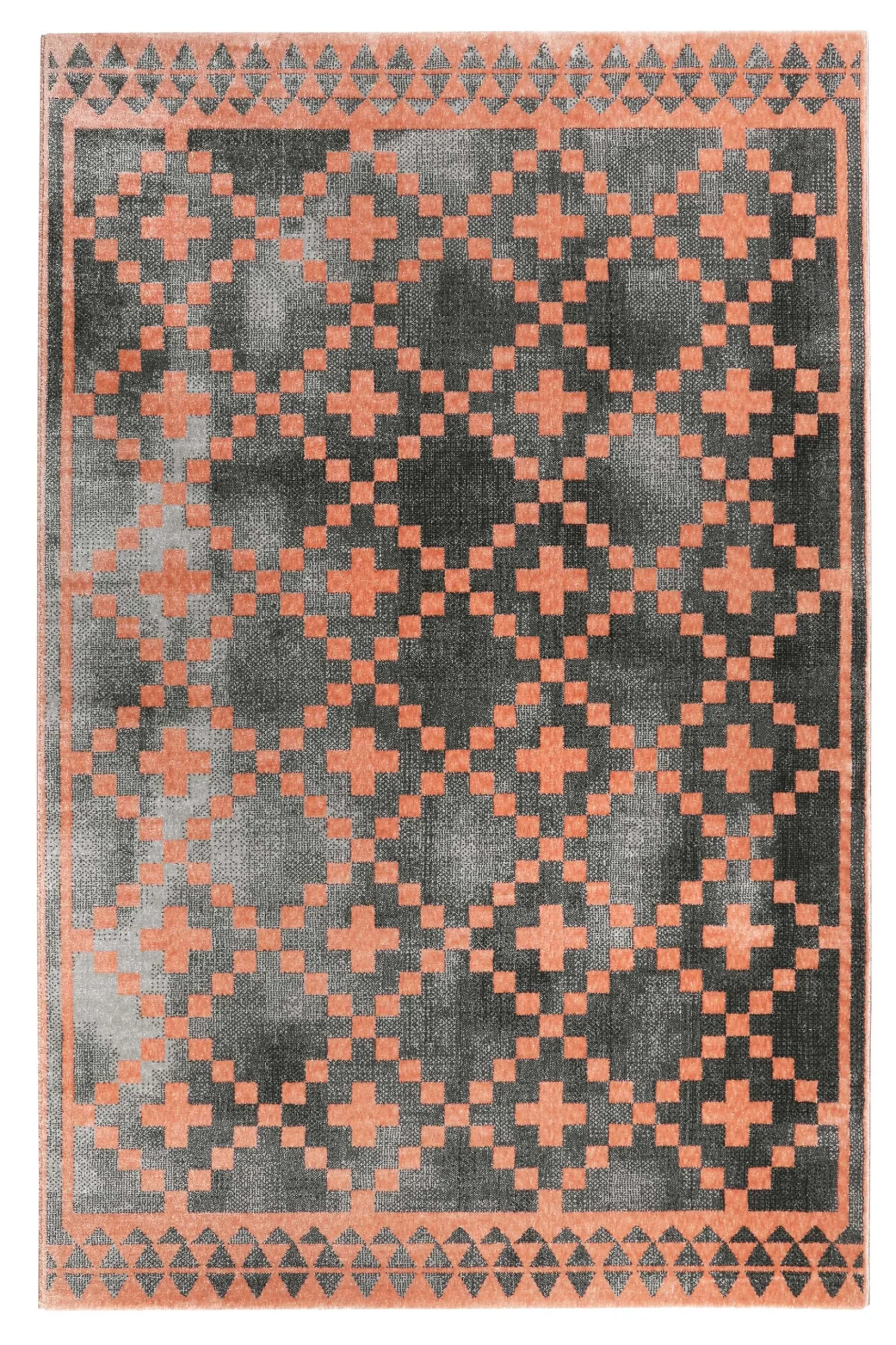 Teppich Grau Koralle Kurzflor "Pleasure 2.0" WECONhome