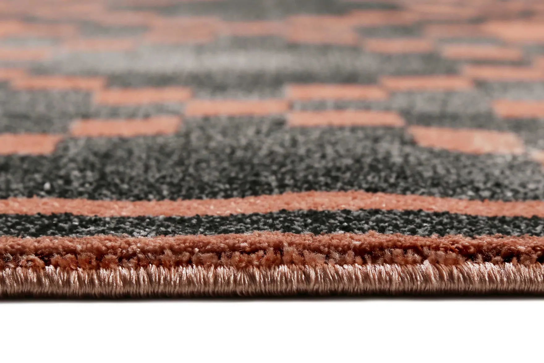 Teppich Grau Koralle Kurzflor "Pleasure 2.0" WECONhome