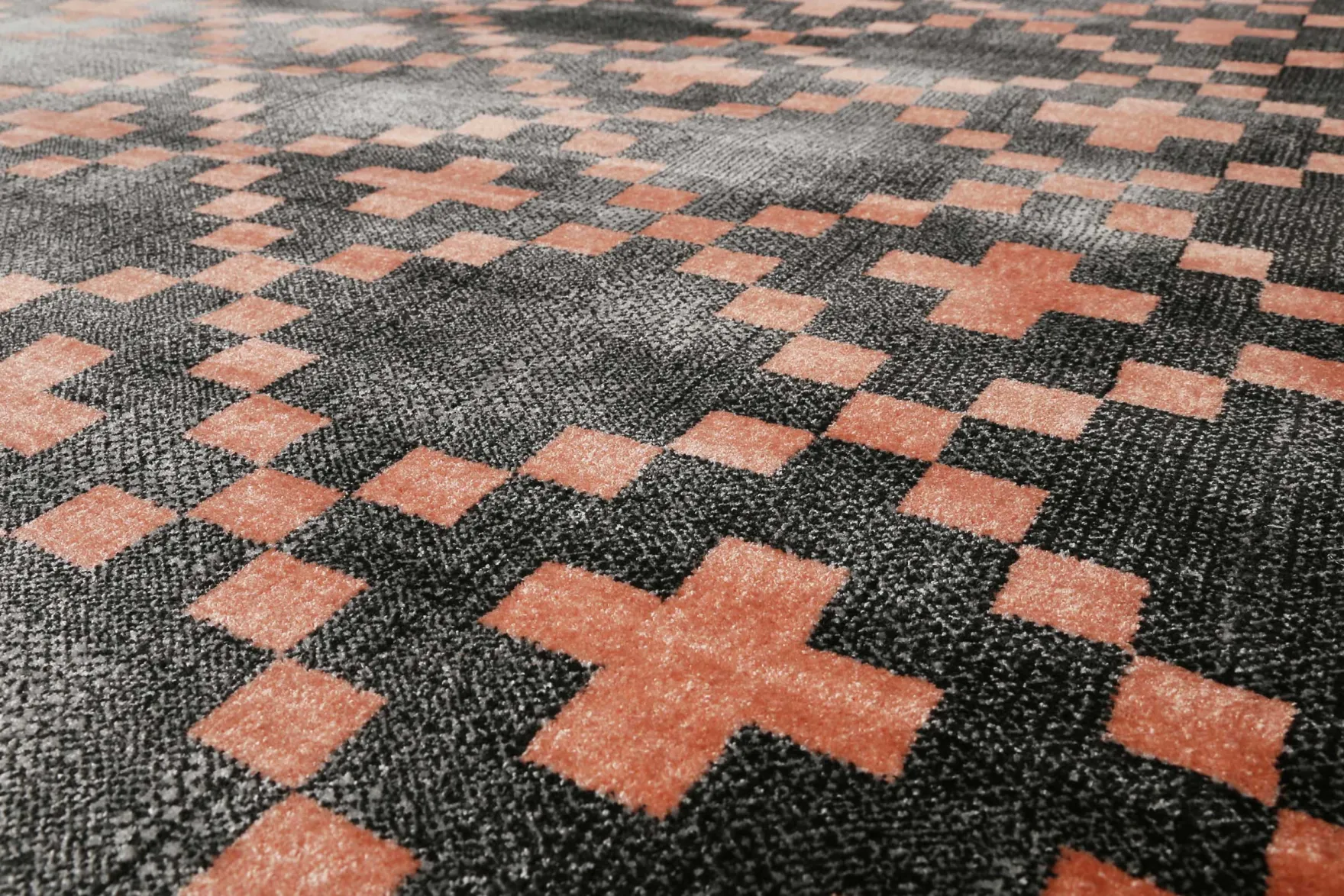 Teppich Grau Koralle Kurzflor "Pleasure 2.0" WECONhome