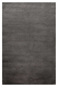 Teppich Grau Kurzflor aus Wolle