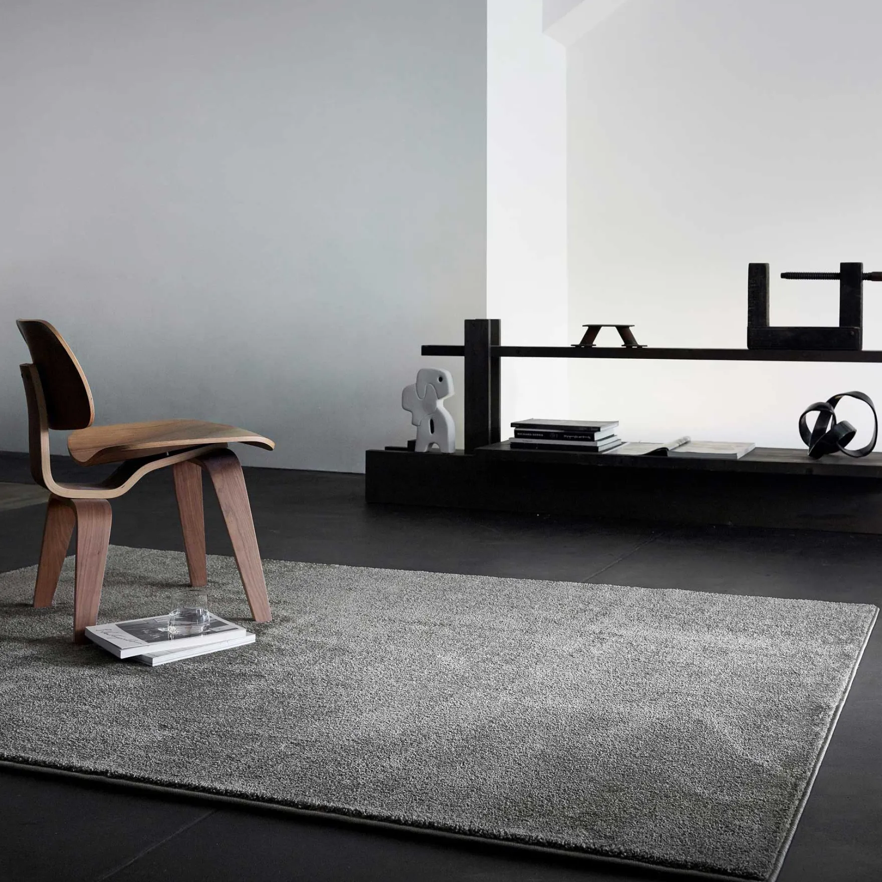 Teppich Grau Kurzflor "Lotta" WECONhome Basics
