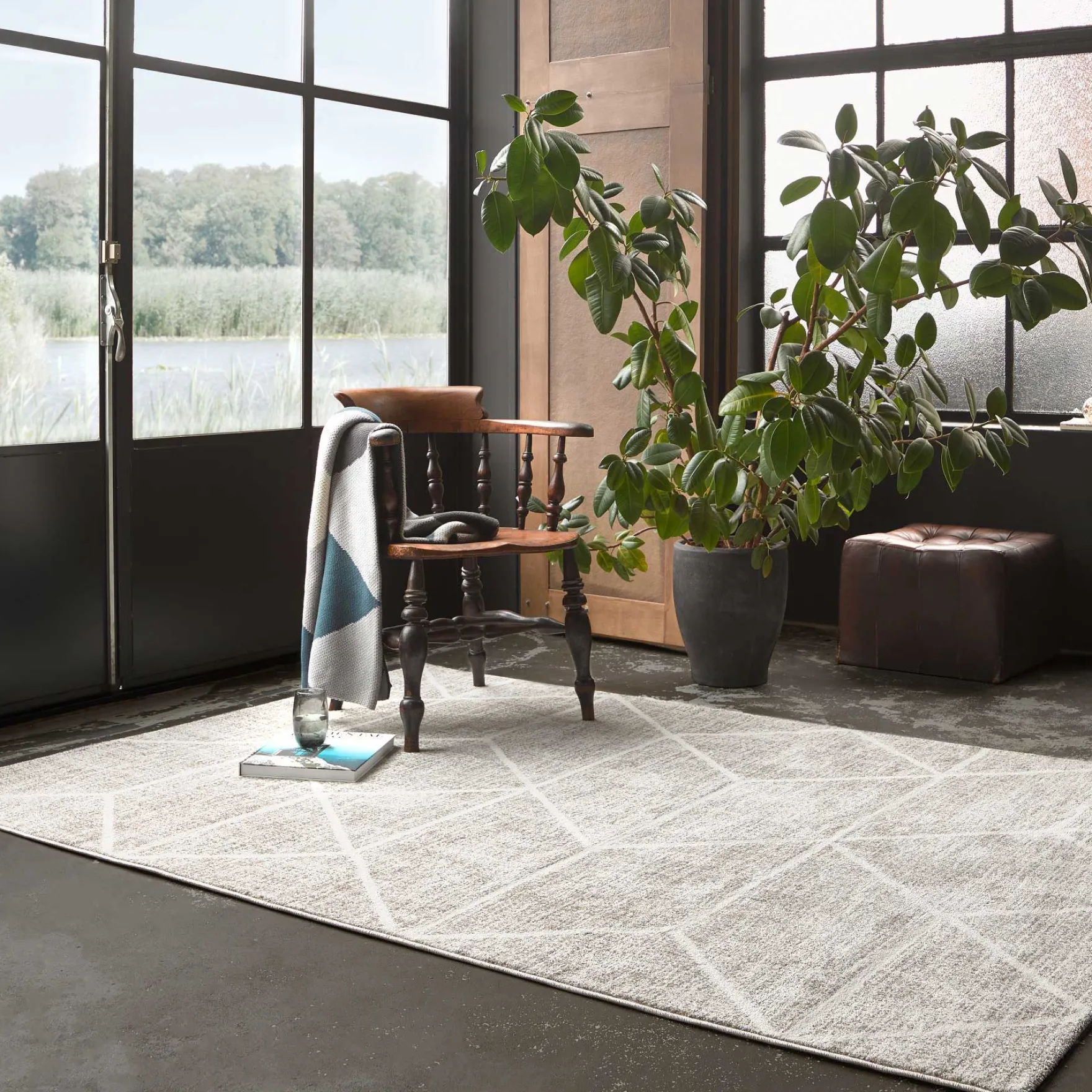 Teppich Grau Sand Kurzflor "Bossa Lounge" WECONhome