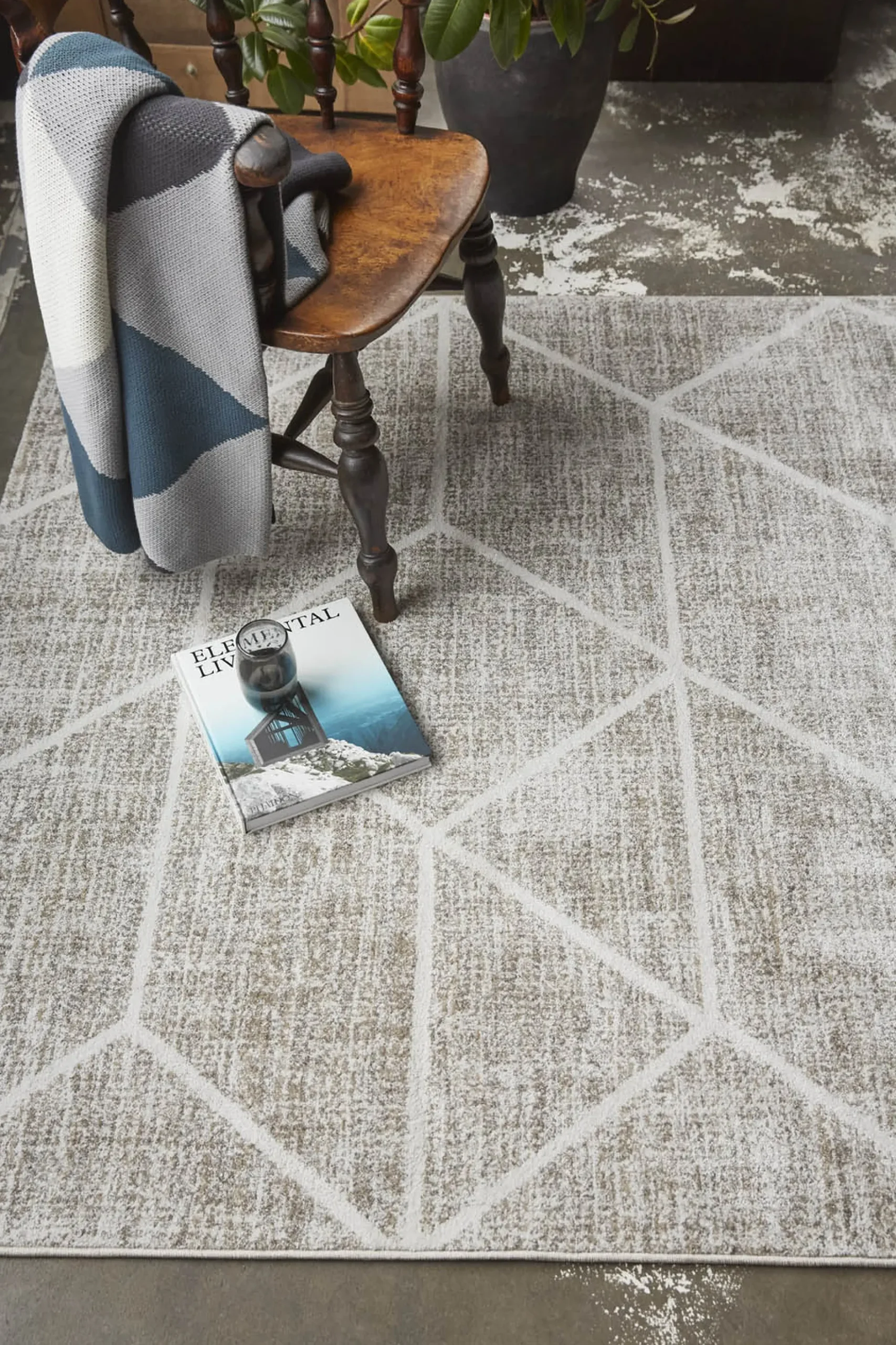 Teppich Grau Sand Kurzflor "Bossa Lounge" WECONhome