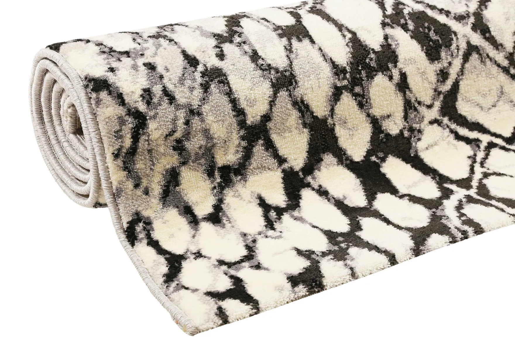 Teppich Grau Schwarz Kurzflor "Snake" WECONhome