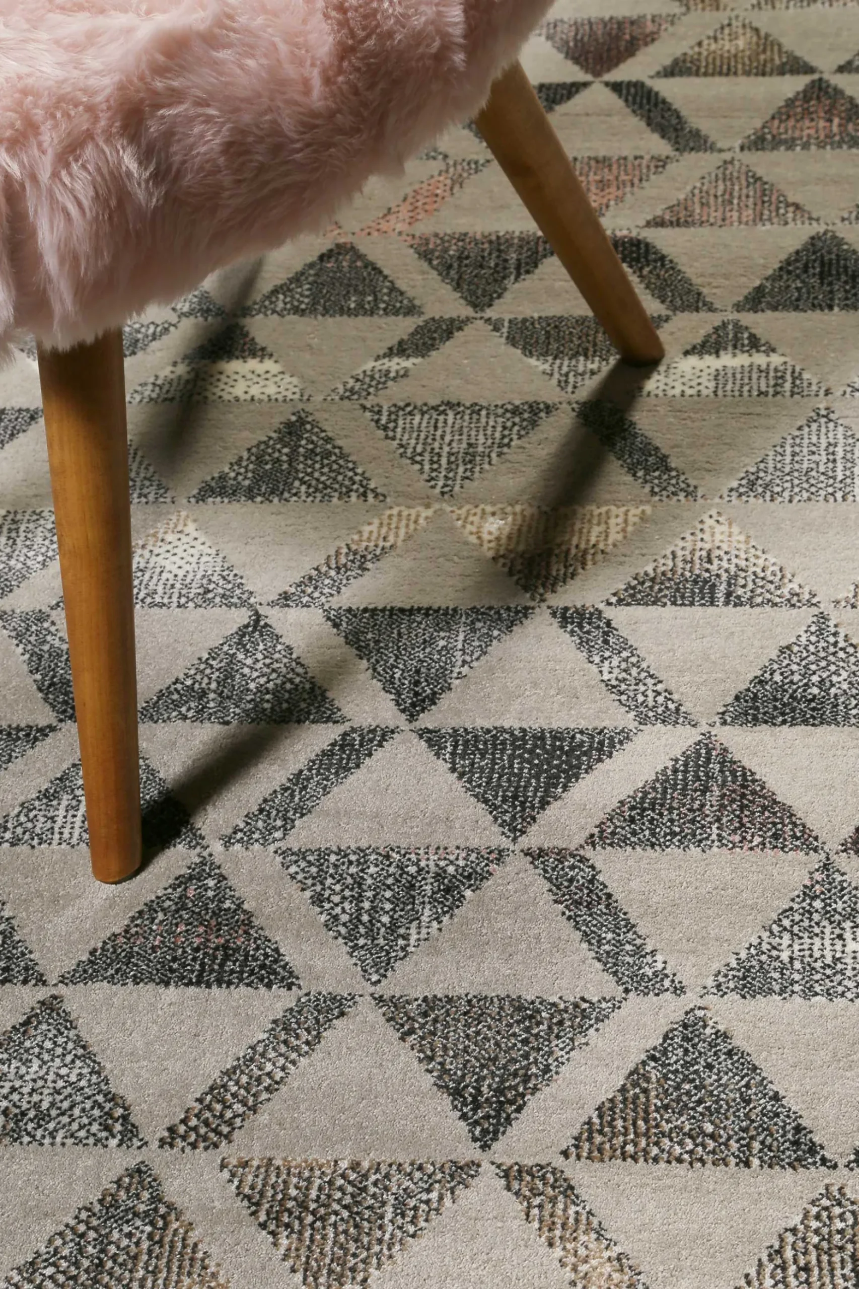 Teppich Grau Schwarz Rosa Kurzflor "Pearl 2.0" WECONhome