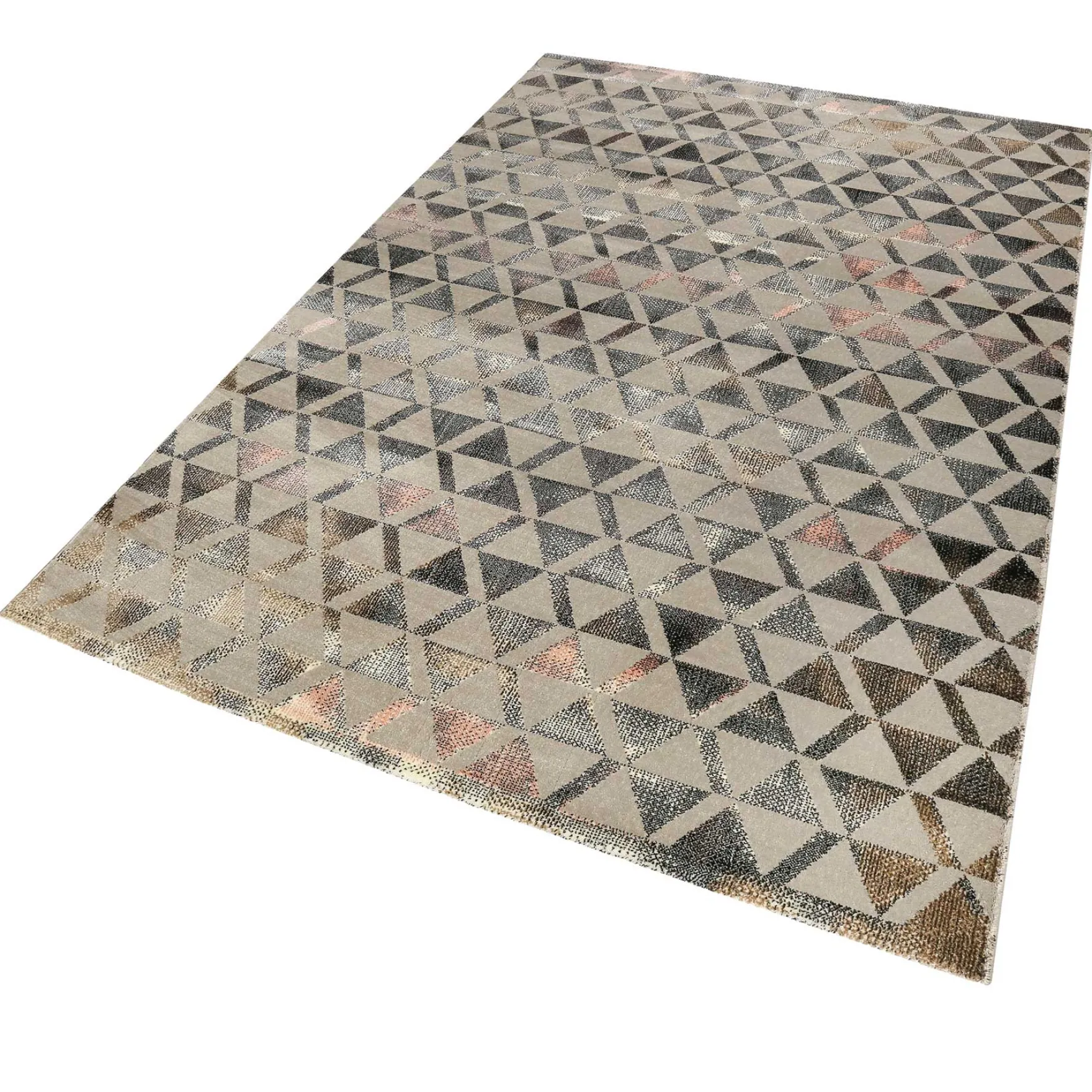 Teppich Grau Schwarz Rosa Kurzflor "Pearl 2.0" WECONhome