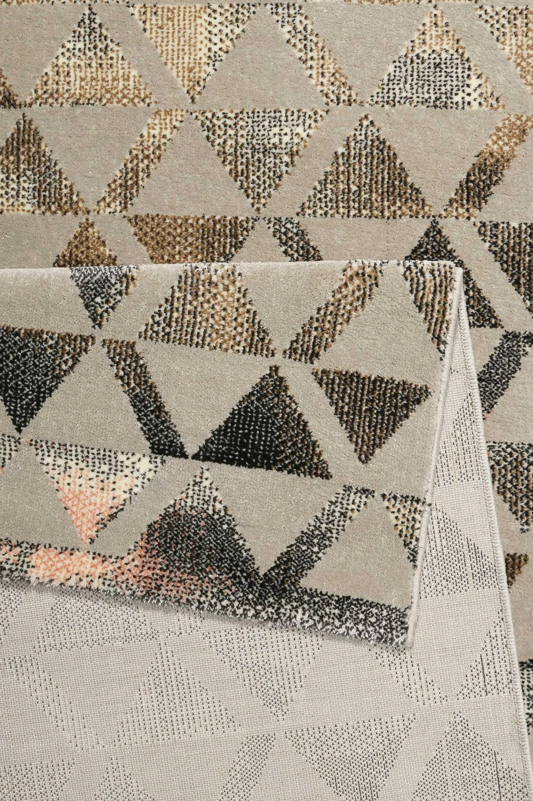 Teppich Grau Schwarz Rosa Kurzflor "Pearl 2.0" WECONhome