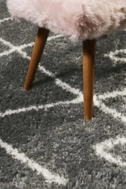 Teppich Grau sehr flauschig & kuschelig
