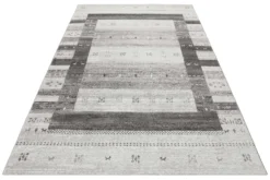 Teppich Grau Silber Kurzflor