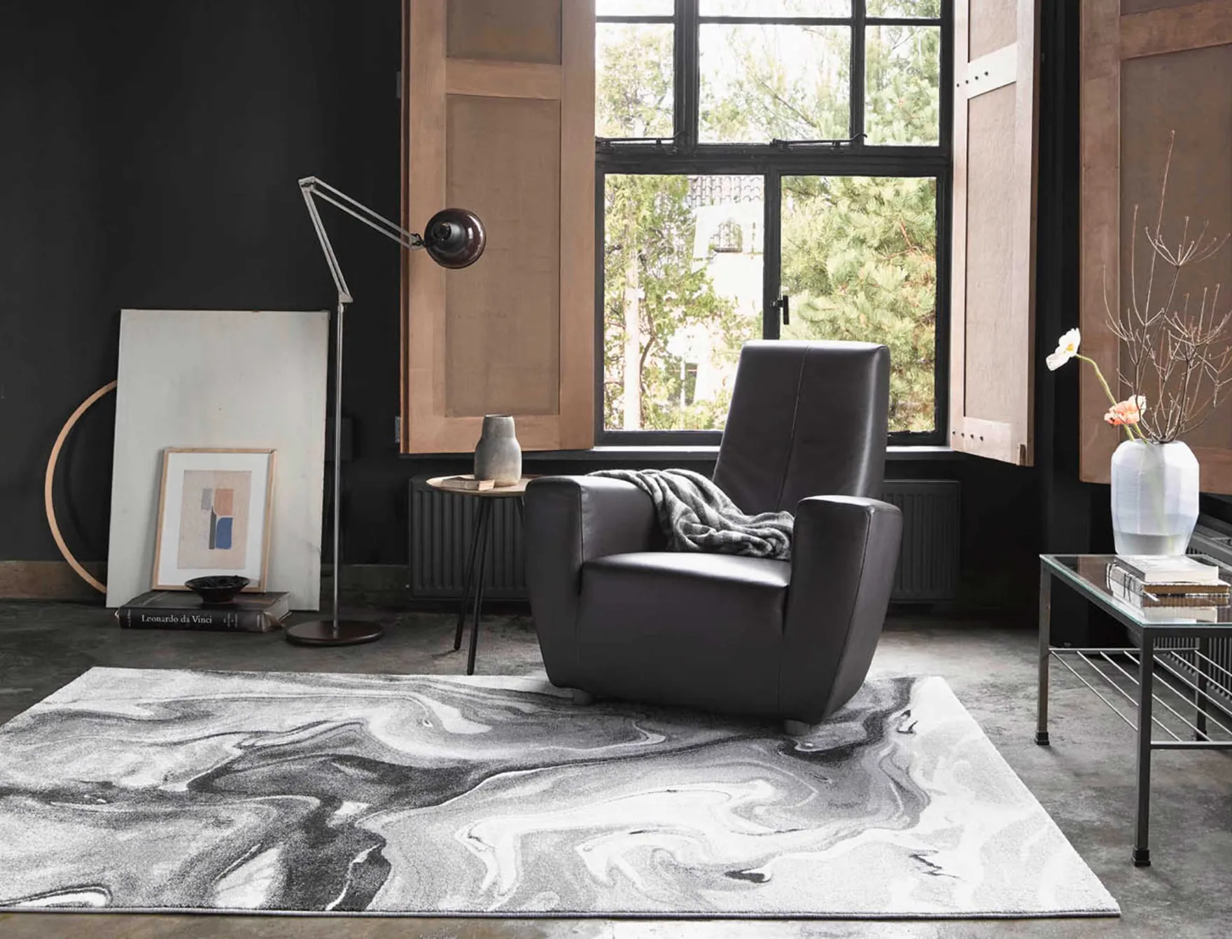 Teppich Grau Silber Kurzflor "Voyage" WECONhome
