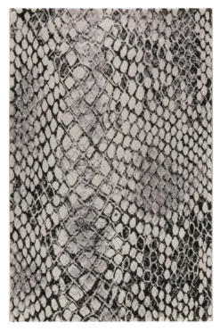 Teppich Grau Silber Kurzflor "Snake" WECONhome