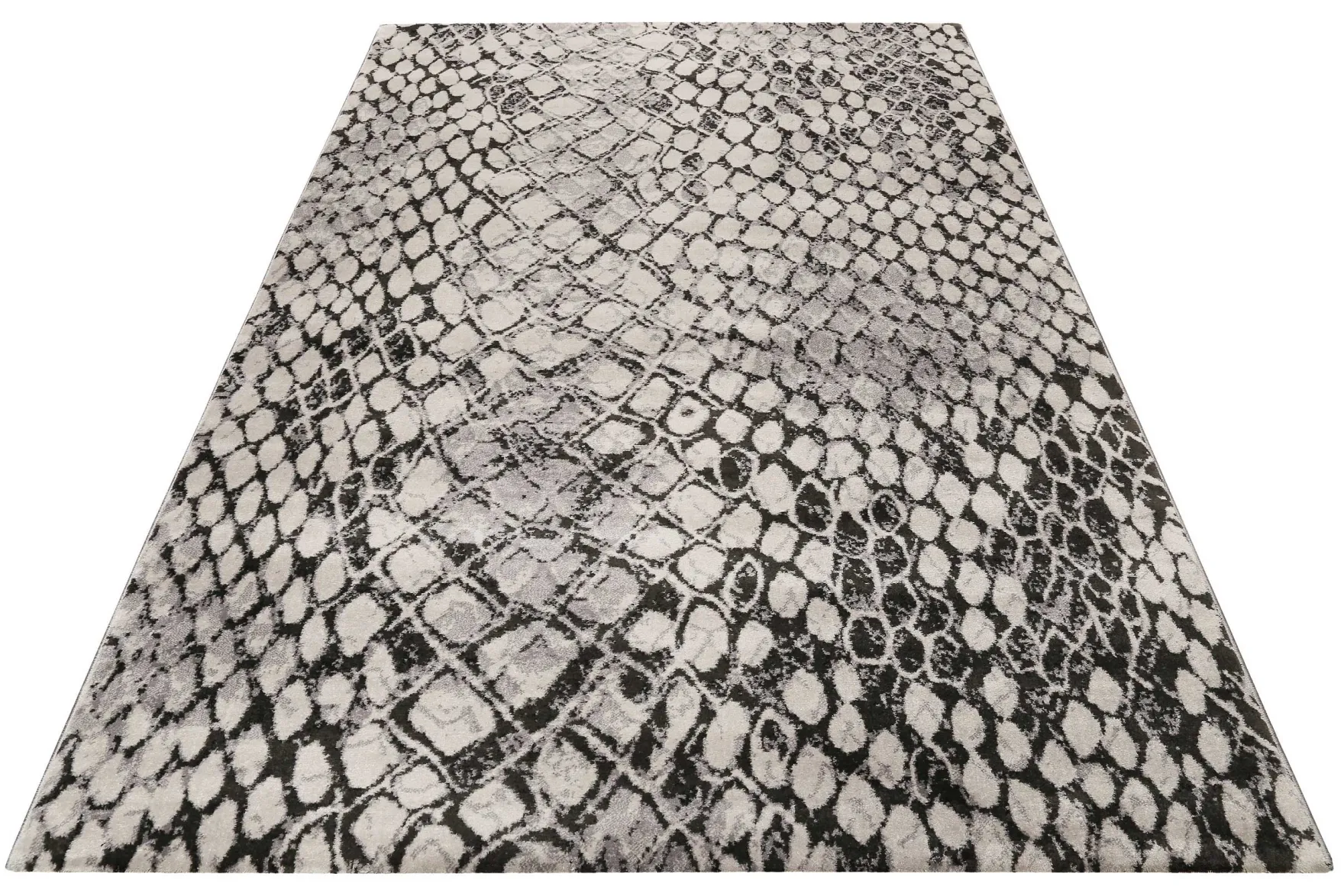 Teppich Grau Silber Kurzflor "Snake" WECONhome