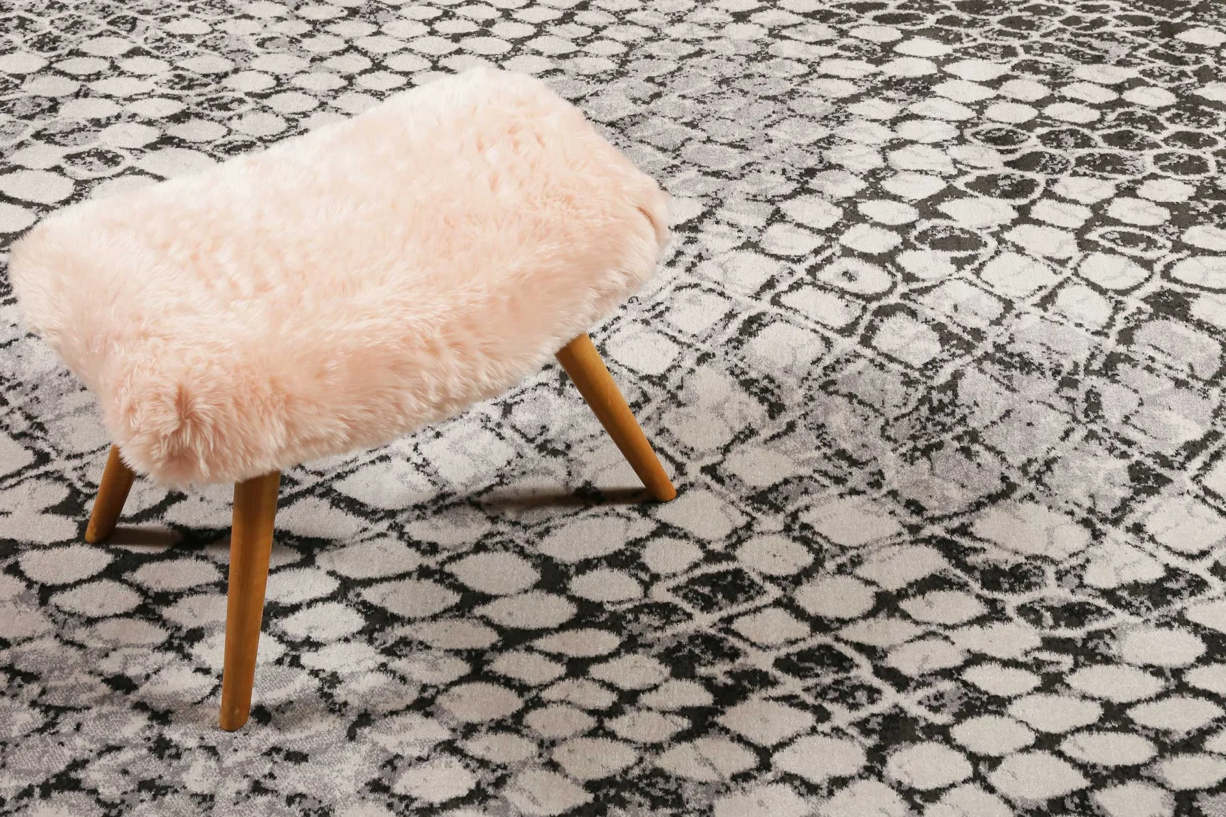 Teppich Grau Silber Kurzflor "Snake" WECONhome