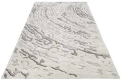 Teppich Grau Silber Kurzflor 