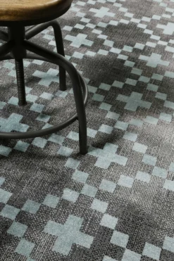 Teppich Grau Türkis Kurzflor "Pleasure 2.0" WECONhome