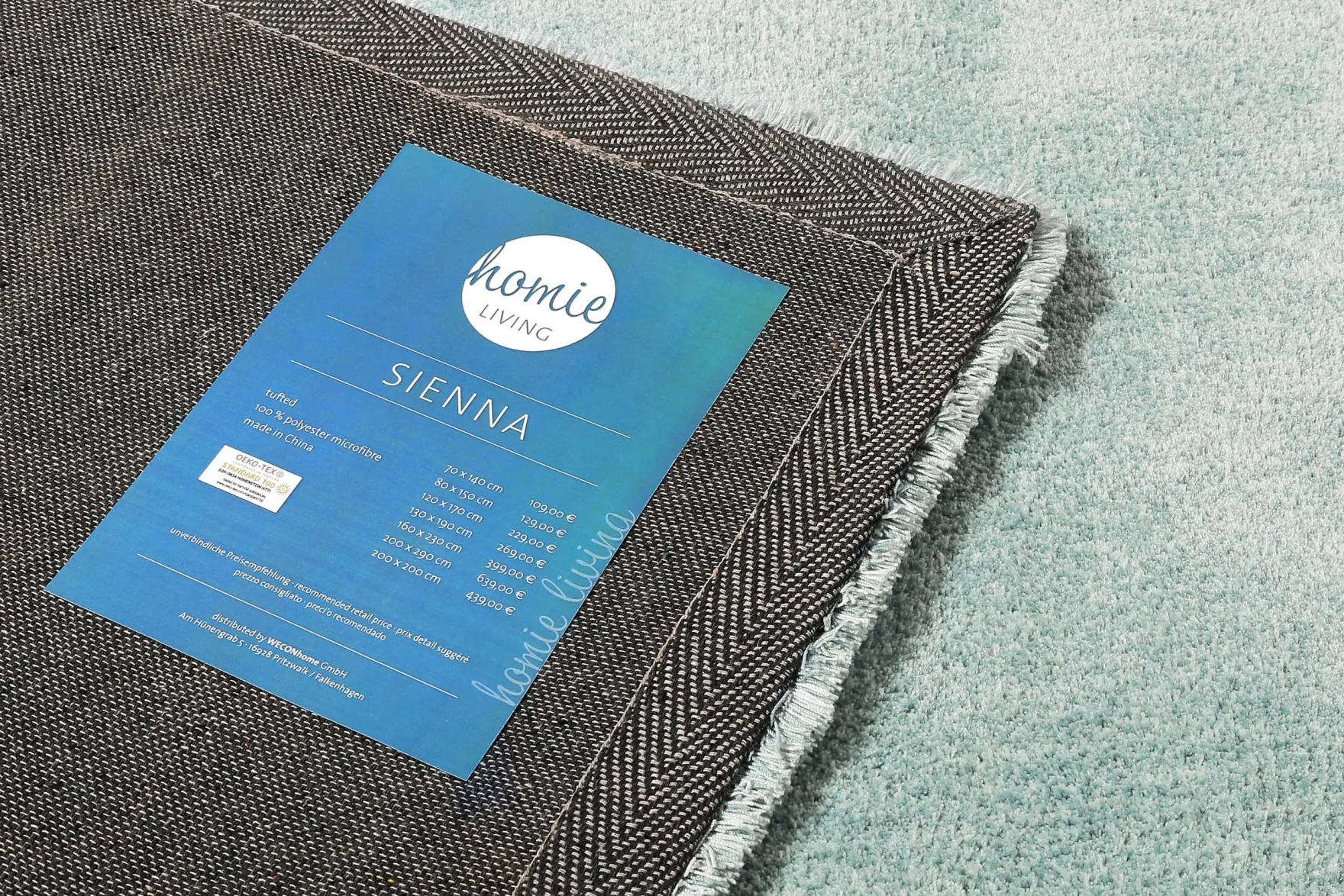 Teppich Grün Hochflor "Sienna" Homie Living