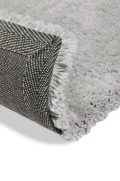 Teppich Hellgrau Hochflor