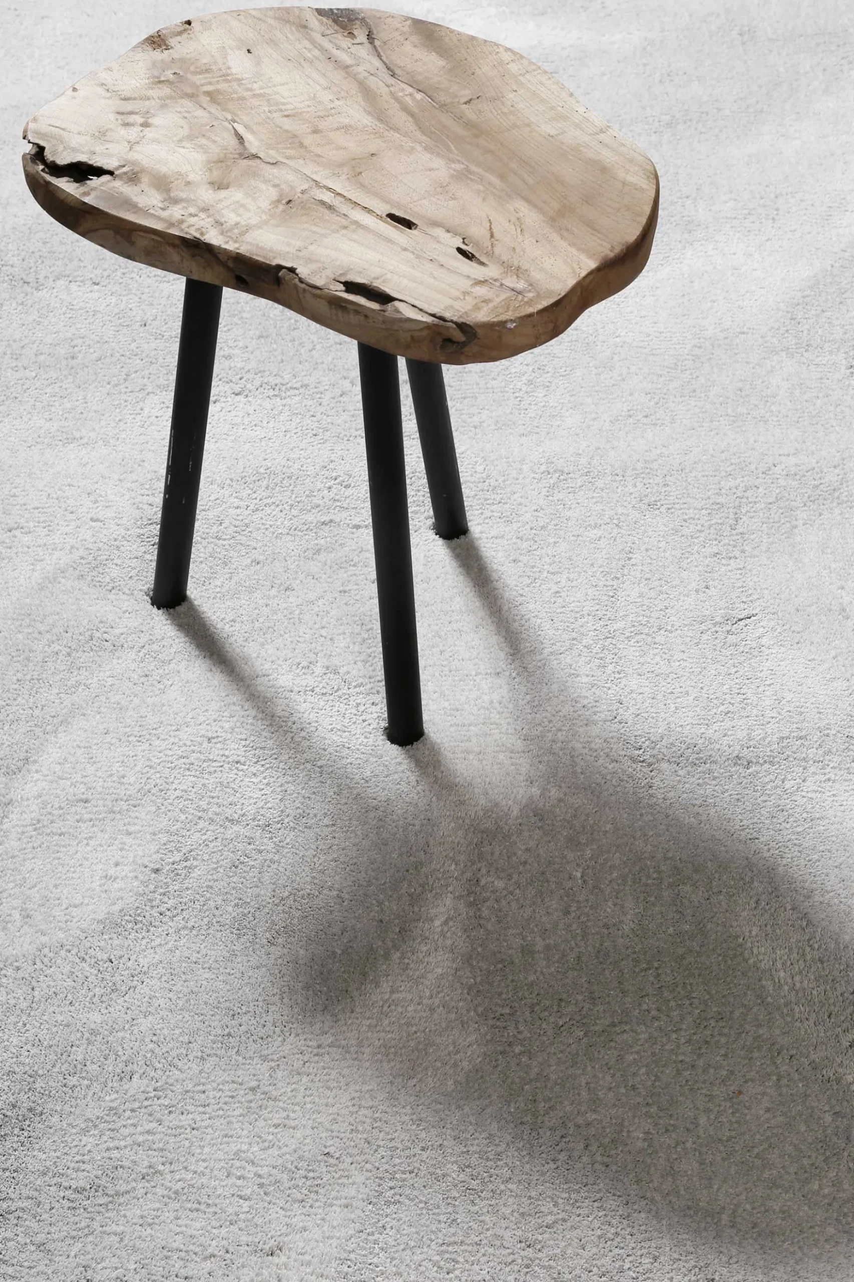 Teppich Hellgrau Hochflor "Sienna" Homie Living