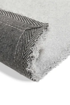 Teppich Hellgrau Hochflor
