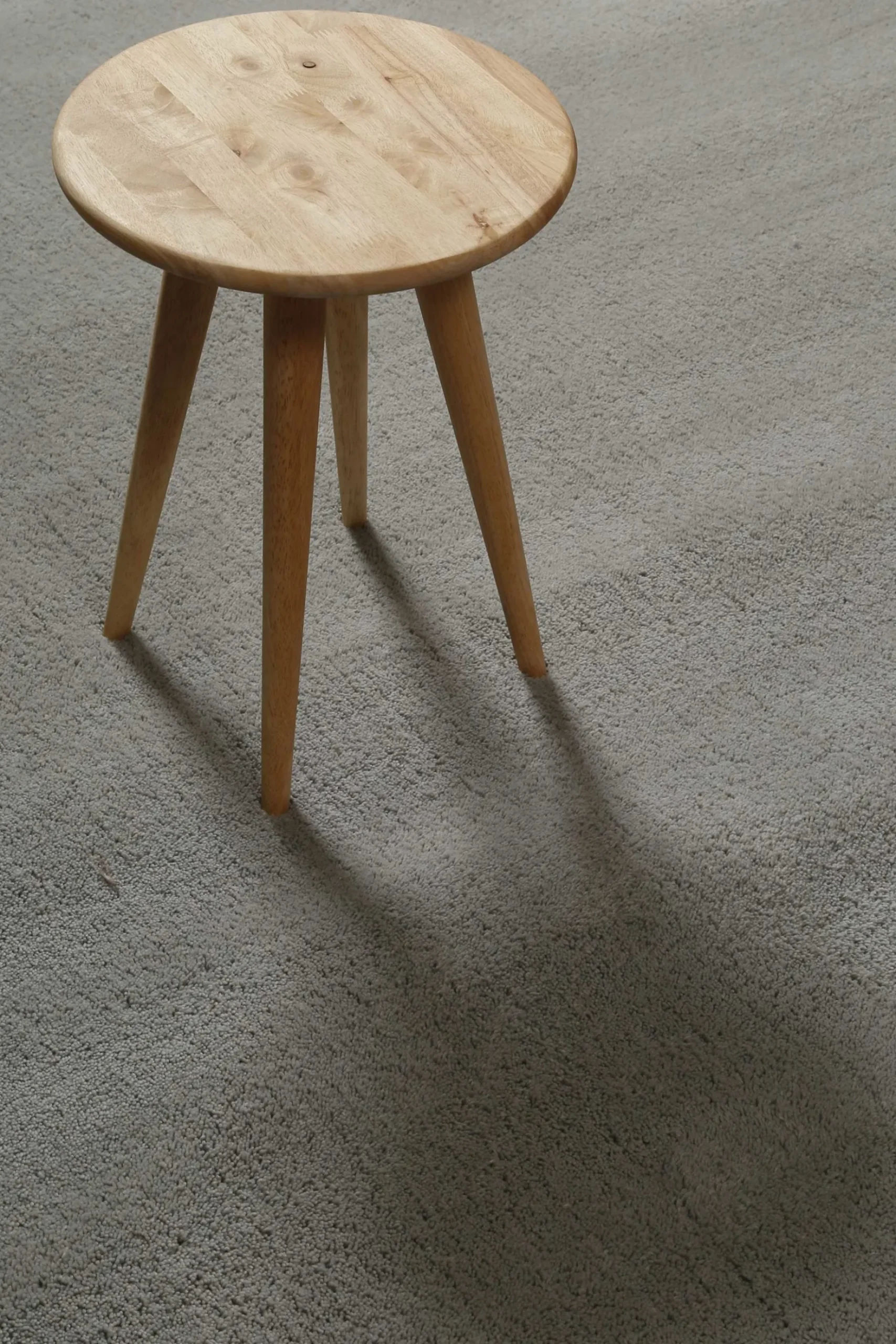 Teppich Hellgrau Kurzflor aus Wolle "Campino" Homie Living