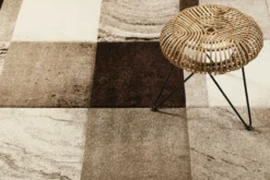 Teppich Kurzflor Beige Braun