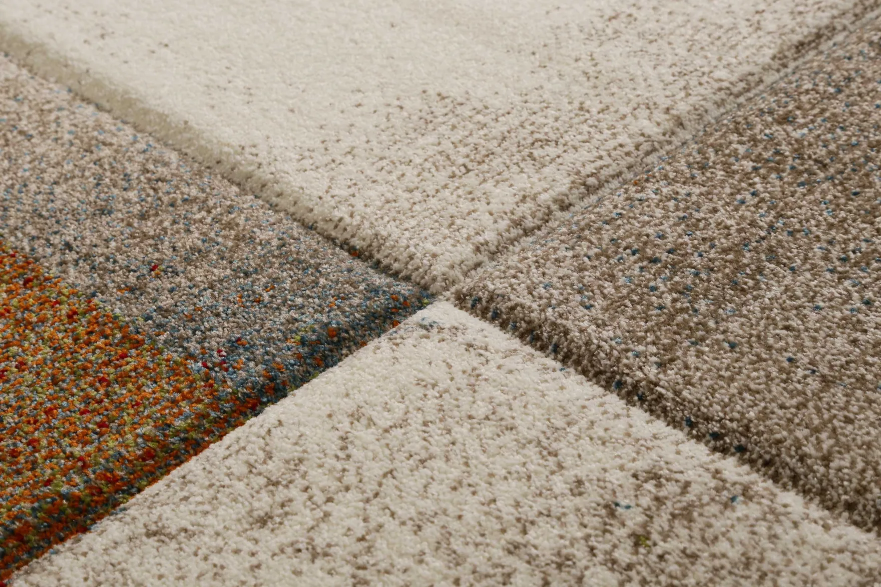 Teppich Kurzflor Beige Taupe Orange "Mirage" WECONhome