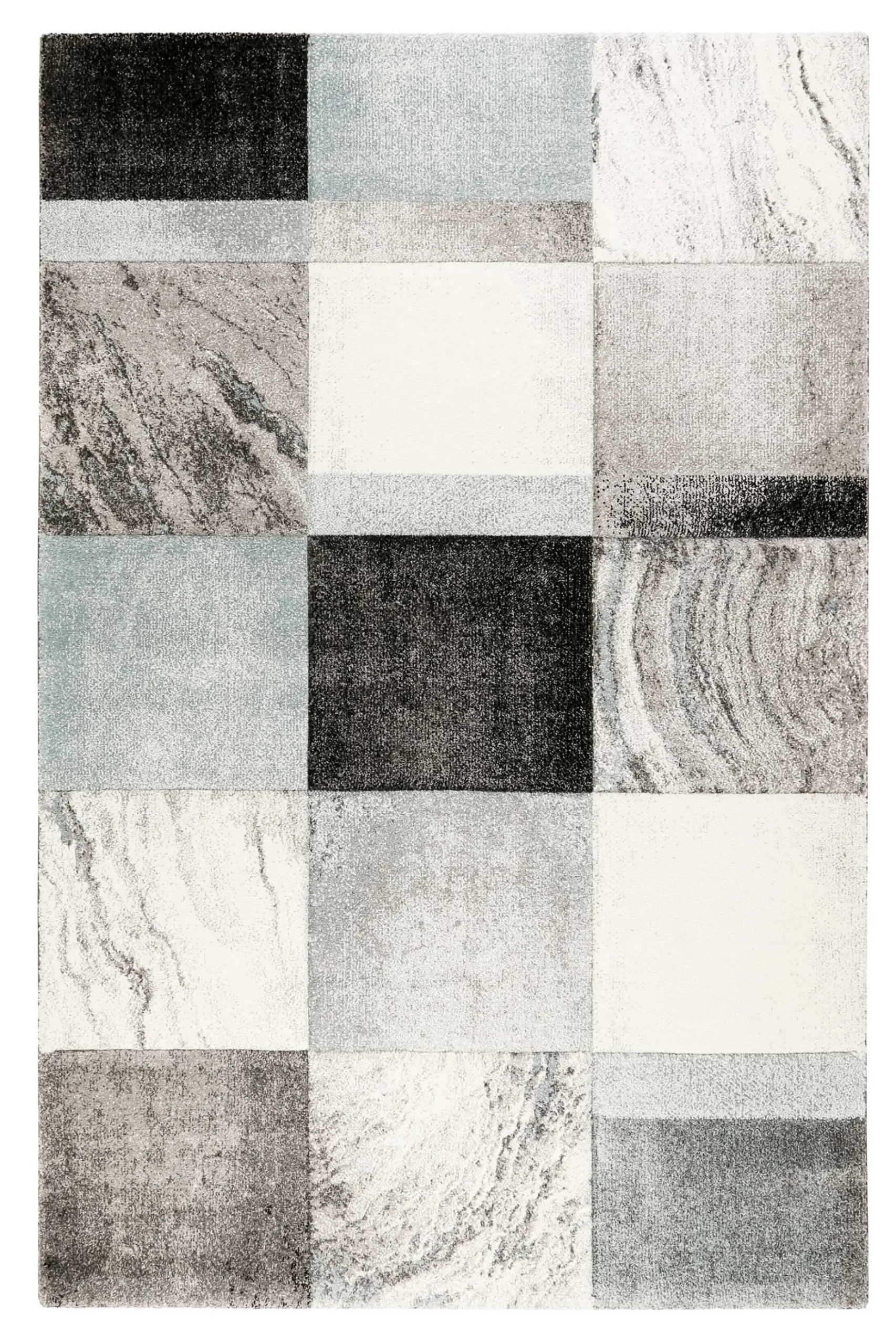 Teppich Kurzflor Grau Silber Blau "Mirage" WECONhome