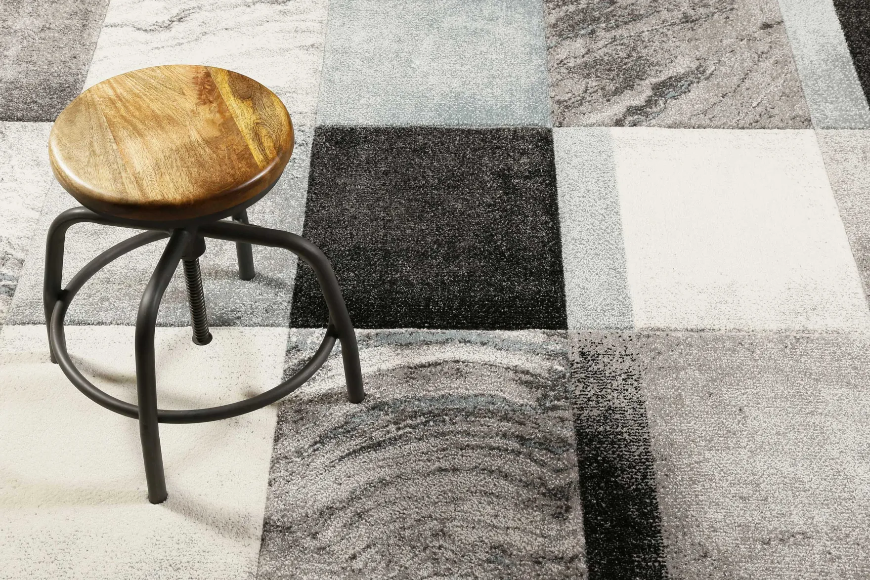 Teppich Kurzflor Grau Silber Blau "Mirage" WECONhome