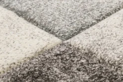 Teppich Kurzflor Grau Silber Blau