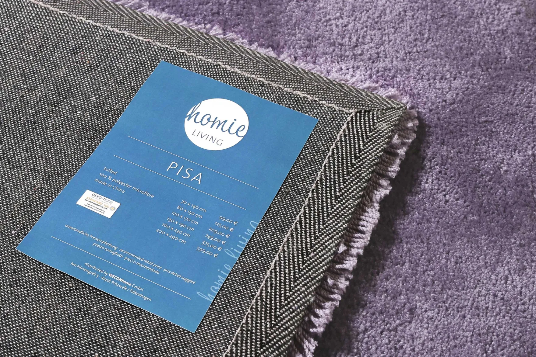 Teppich Lila Hochflor "Pisa" Homie Living