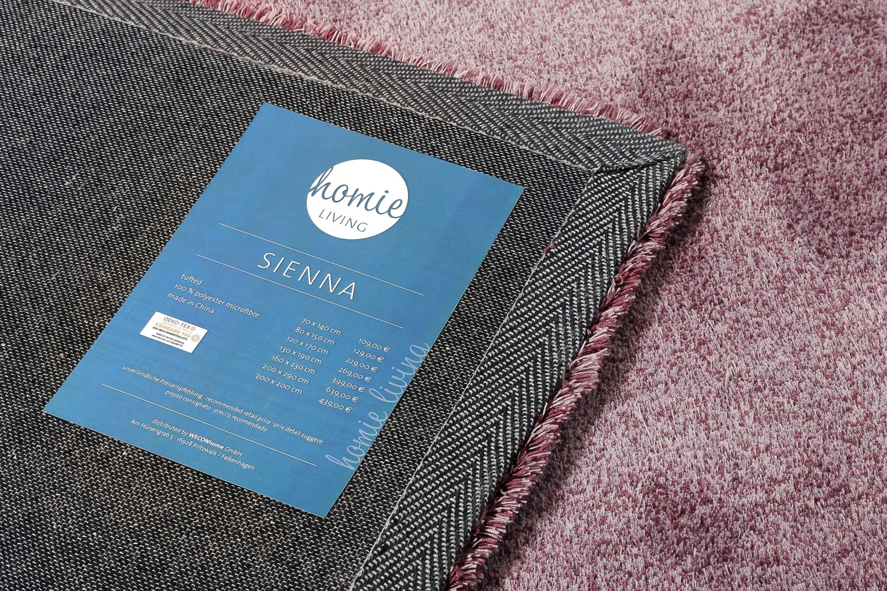 Teppich Lila meliert Hochflor "Sienna" Homie Living