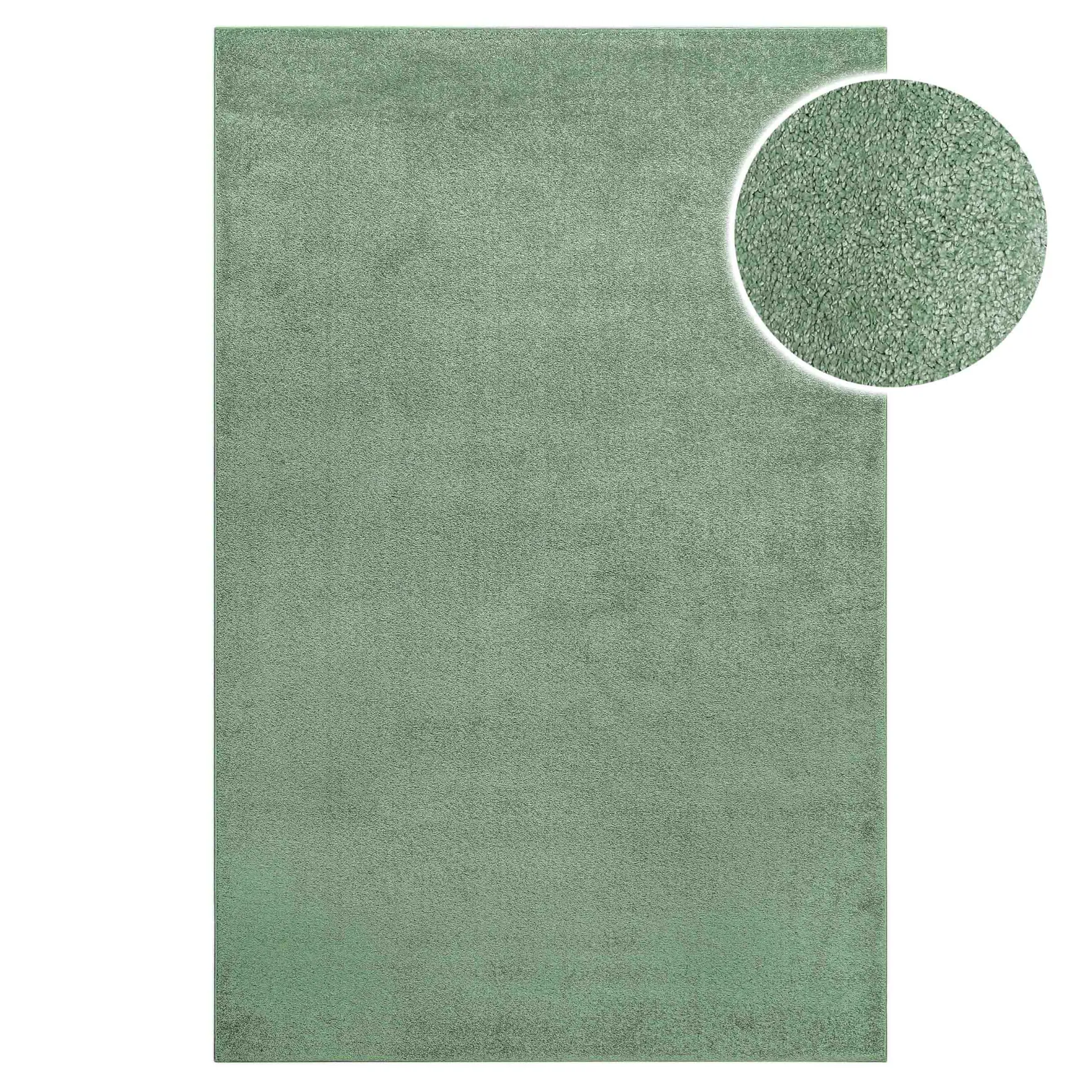 Teppich Mint Grün Kurzflor "Lotta" WECONhome Basics