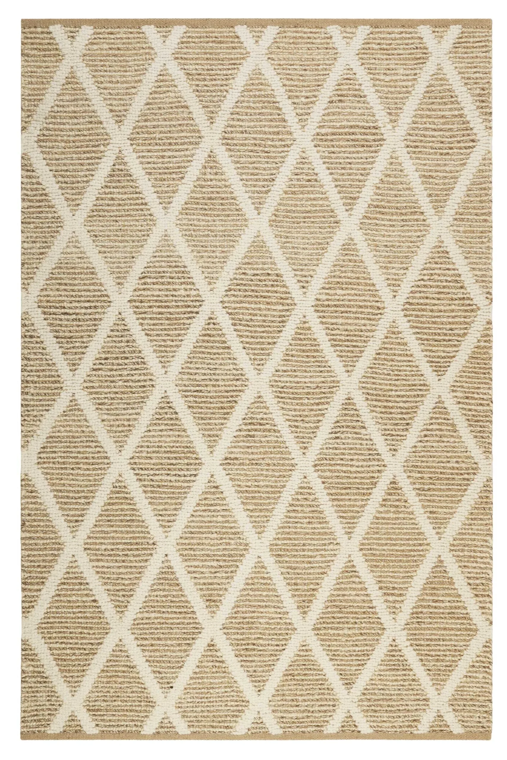 Teppich Naturfarben aus Jute & Wolle "Novella" Green Looop