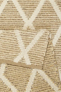Teppich Naturfarben aus Jute & Wolle "Novella" Green Looop
