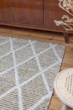 Teppich Naturfarben aus Jute & Wolle