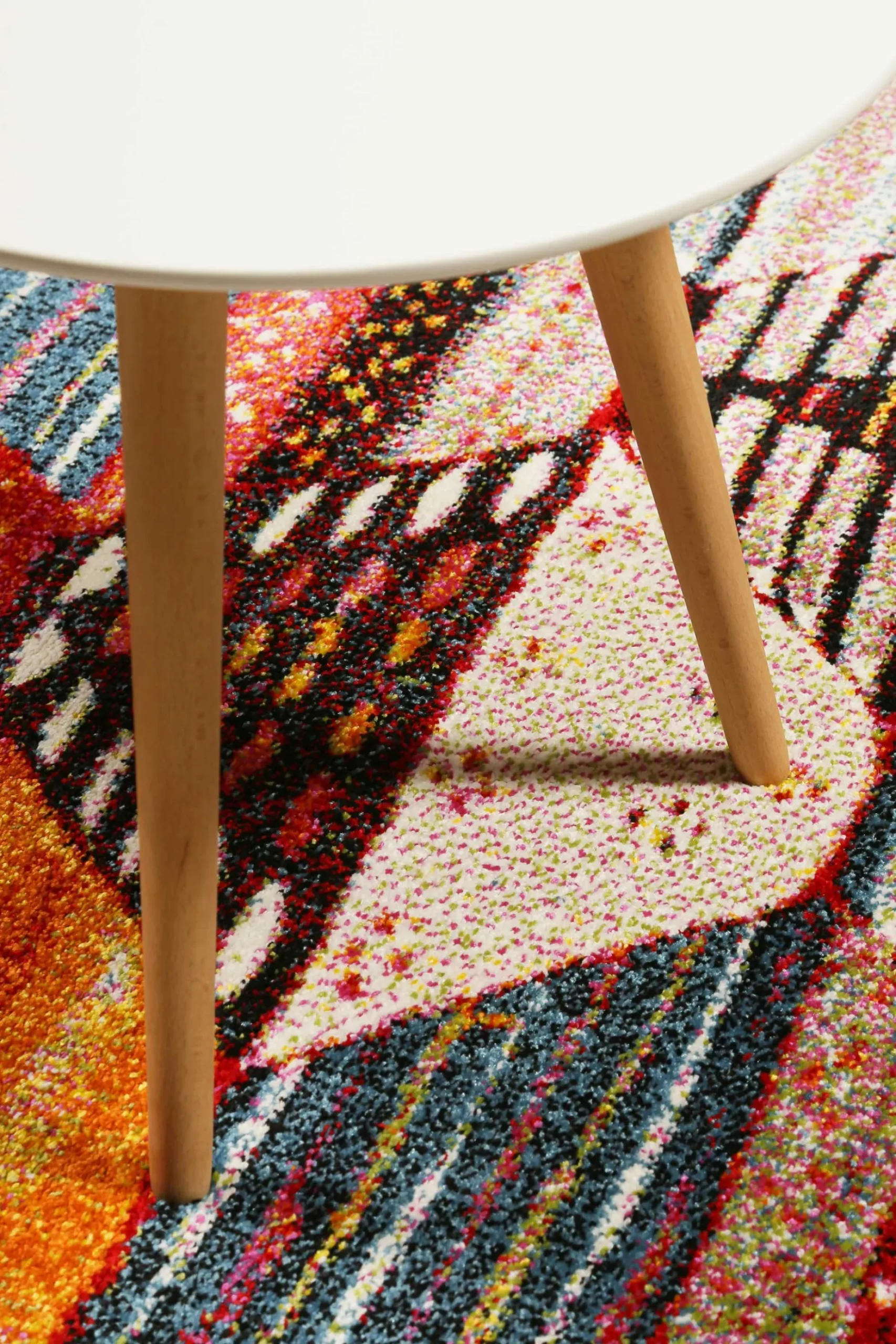 Teppich Orange Rot Beige Kurzflor "Modern Berber" WECONhome