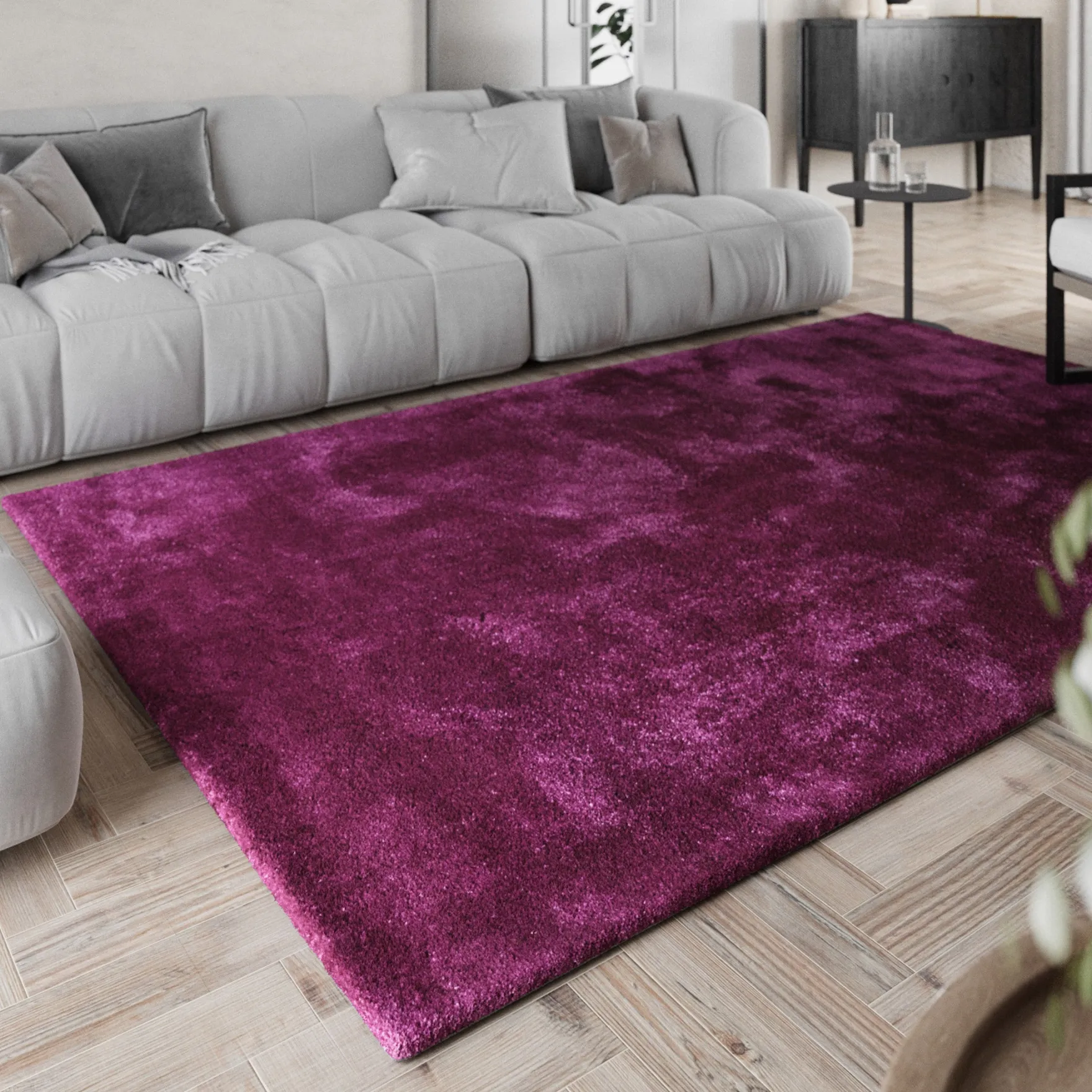 Teppich Pink Violett Hochflor "Pisa" Homie Living