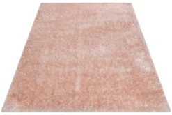 Teppich Rosa glänzend Hochflor 