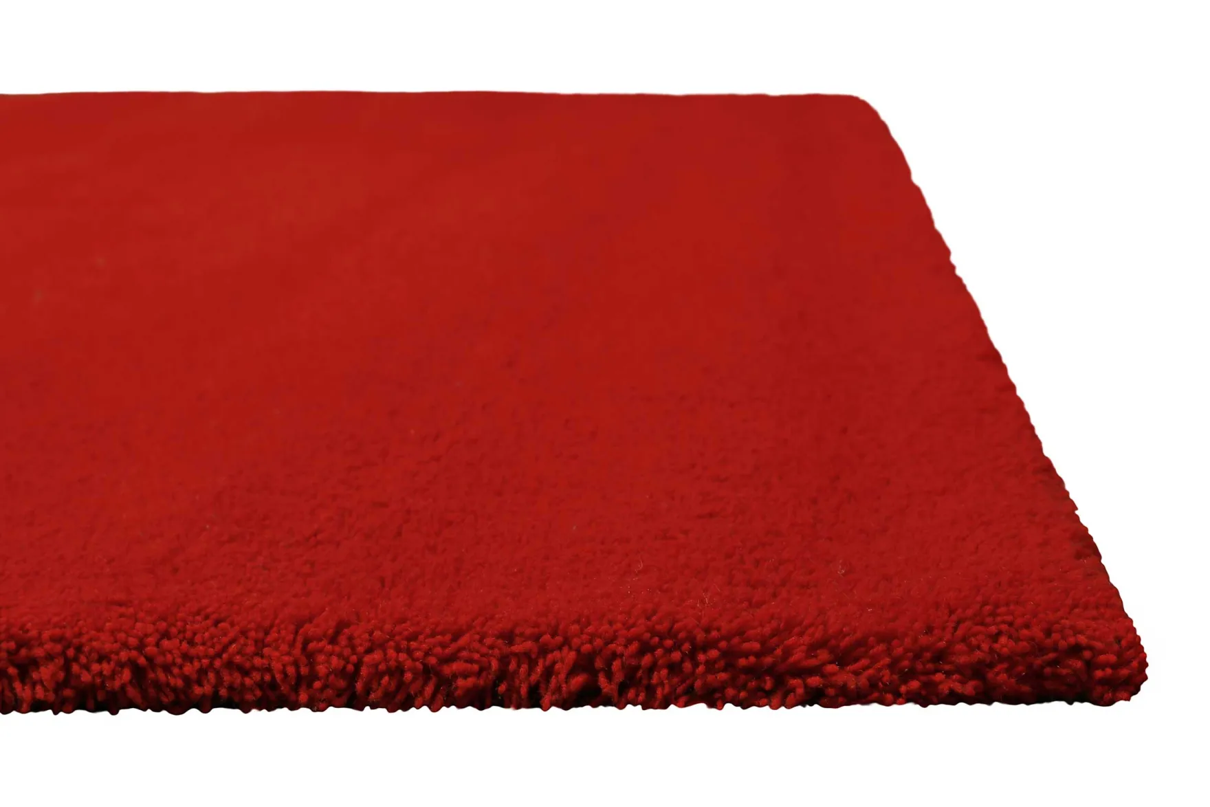 Teppich Rot Kurzflor aus Wolle "Campino" Homie Living