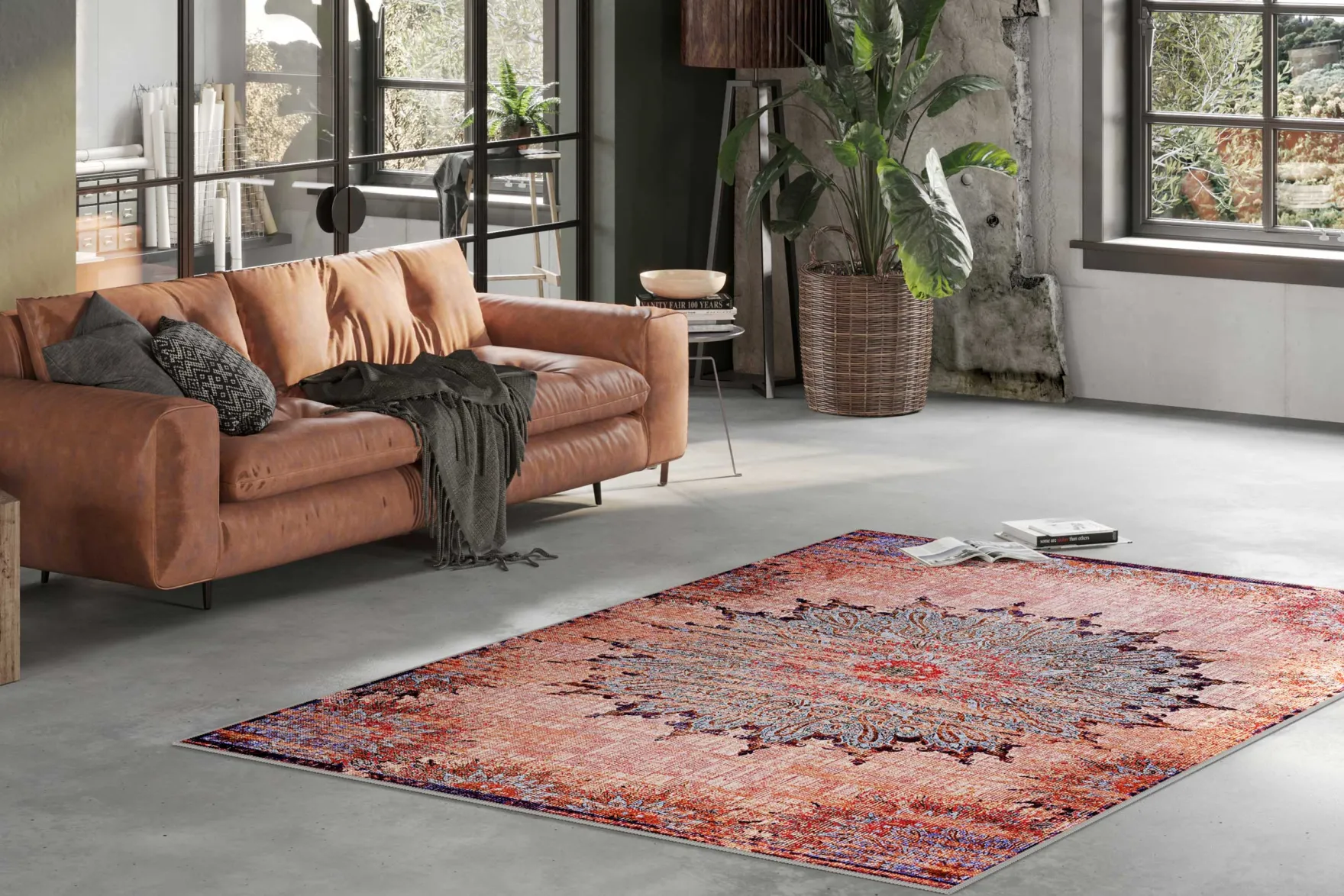 Teppich Rot Vintage "Rooftop" WECONhome