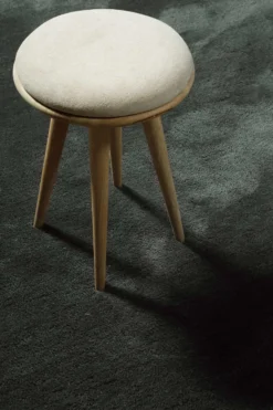 Teppich Rund Anthrazit Grün Hochflor