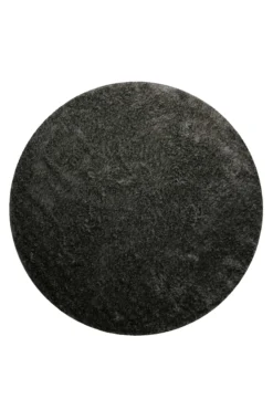 Teppich Rund Anthrazit Hochflor 