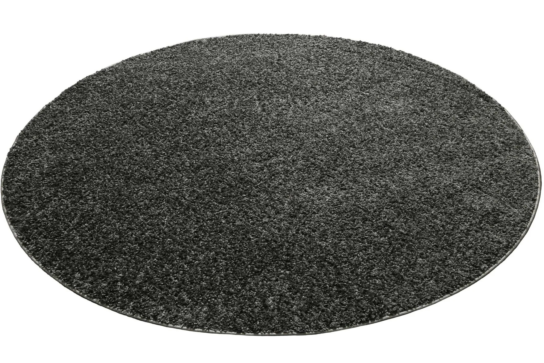 Teppich Rund Anthrazit Hochflor "Greta" WECONhome Basics