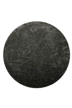 Teppich Rund Anthrazit Hochflor 