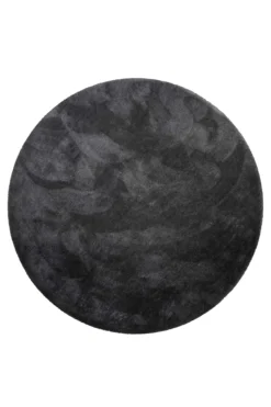 Teppich Rund Anthrazit Hochflor "Pisa" Homie Living