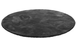Teppich Rund Anthrazit Hochflor