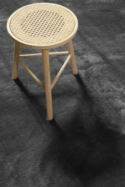 Teppich Rund Anthrazit soft & weich