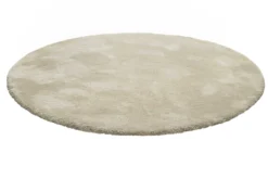 Teppich Rund Beige Hochflor