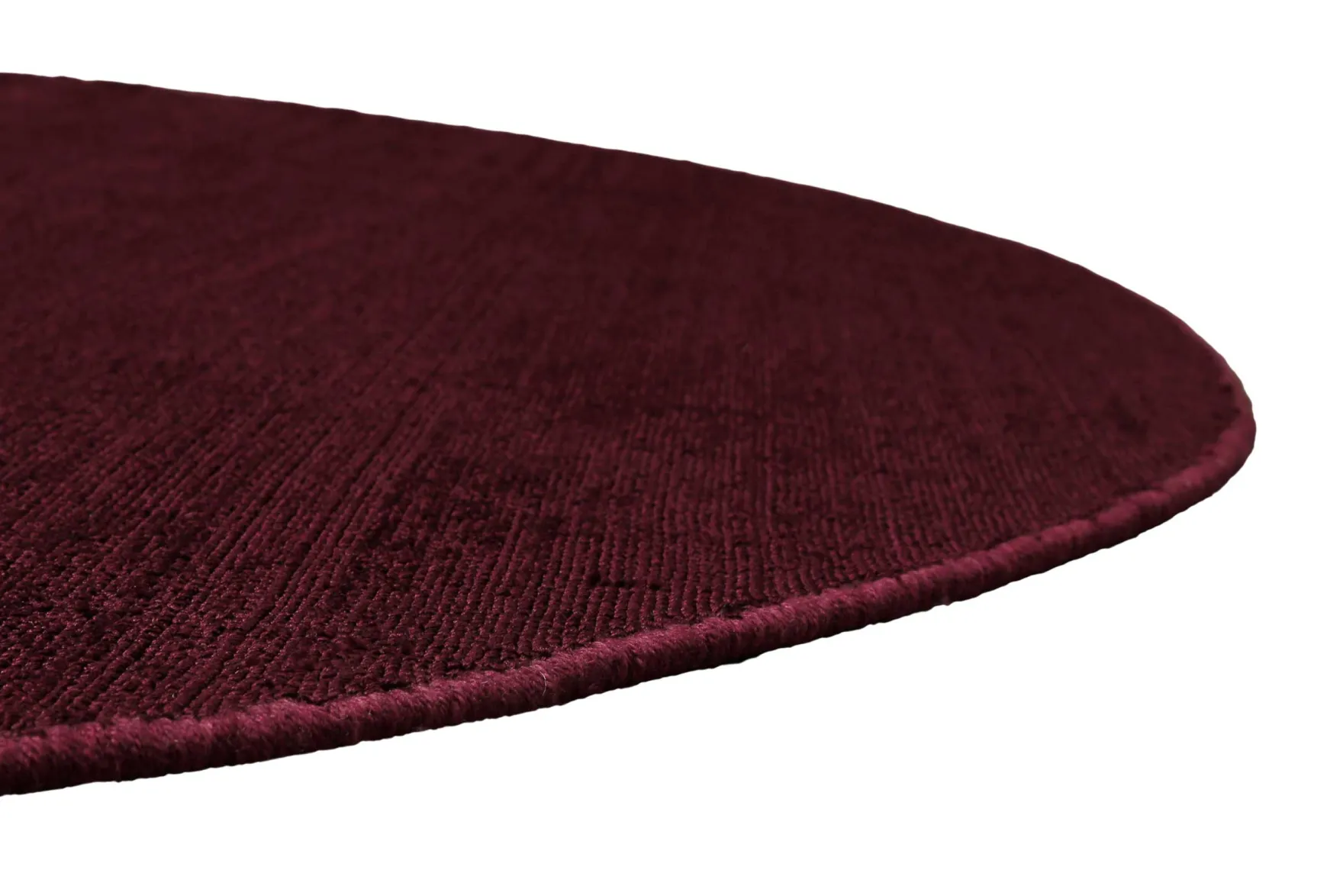Teppich Rund Bordeaux Rot Kurzflor "Miramonti" Homie Living