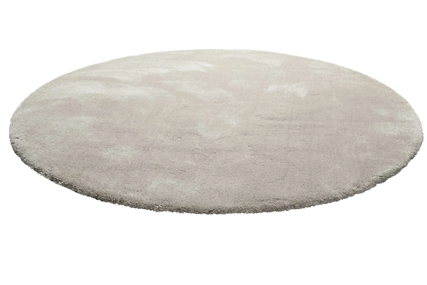 Teppich Rund Creme Beige Hochflor "Pisa" Homie Living